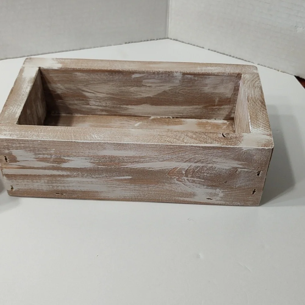 Pair of Solid Wood Rectangular Decor Boxes ( set of 2) - Picture 8 of 8